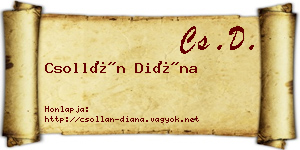 Csollán Diána névjegykártya