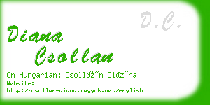 diana csollan business card